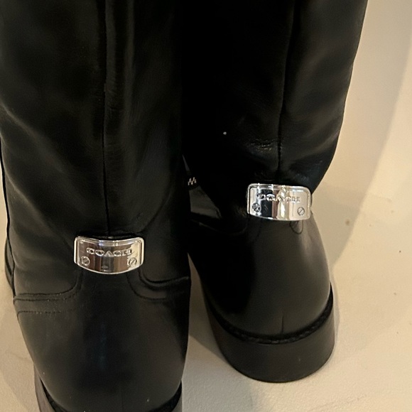 Black leather Coach Mirriam  riding boots - Picture 5 of 7